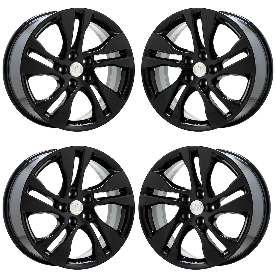 18" Buick Regal TourX Gloss Black wheels rims Factory OEM set 4811 EXCHANGE — 第 1/4 张图片