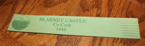 Blarney Castle Co Cork 1446 Green 9" Leather BOOKMARK - Picture 1 of 4