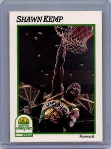 1992 Hoops 100 Superstars #90 Shawn Kemp Near Mint or better - Bild 1 von 2