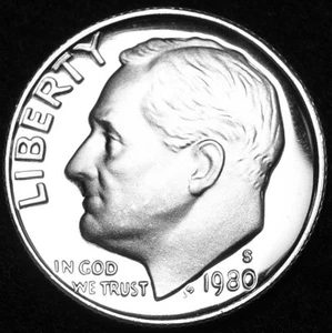 1980 S Roosevelt Proof Dime    - Bild 1 von 2