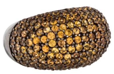 Anillo MCL Matthew Campbell Laurenza Zafiro Amarillo cóctel 925 Plata de Ley  Foto 1 de 4