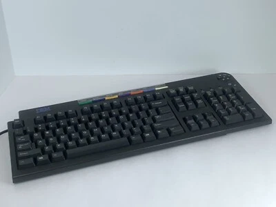 Vintage IBM Computer Keyboard Black Model KB-9930 PS/2 Connector 37L2613 Cleaned - Image 1 of 4