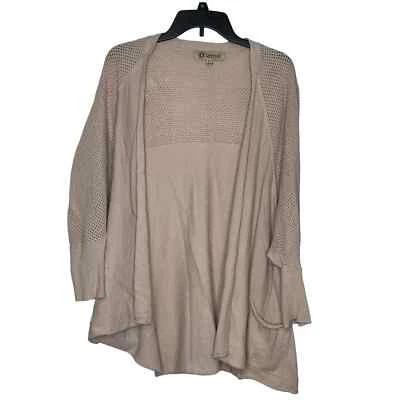 Suéter para mujer Democracy frente abierto malla cárdigan manga Dolman tostado talla XL Foto 1 de 4