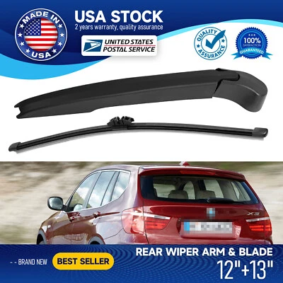 Brazo y cuchilla limpiaparabrisas trasero para BMW X3 F25 2011-2017 calidad OEM toda temporada 12" 13"" EE. UU. Foto 1 de 4