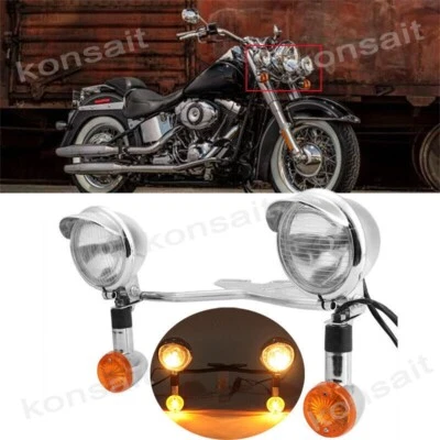Passing Signals Light Bar For Harley Davidson Softail Standard FXST/Custom FXSTC Foto 1 de 4