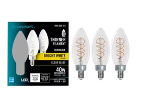 40-Watt Equivalent B11 Dimmable E12 Candelabra LED Buld *ONLY 2 BULBS* - Picture 1 of 3