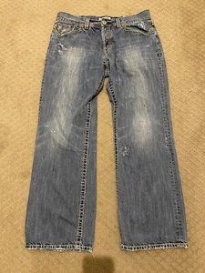 Mek Jeans Men 38/34 New Oaxaca Bootcut Distressed - Picture 1 of 12