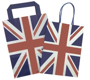 BOLSOS DE REGALO DE PAPEL DE FIESTA DE CORONACIÓN UNION JACK STREET PARTY - CUMPLEAÑOS GOODY - Imagen 1 de 5