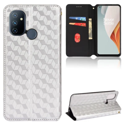 适用于 OnePlus Nord N100 N300 N200 PU 革 钱包式磁性支架手机壳 — 第 1/4 张图片