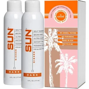 Spray Tan Self Tanner Micro Mist Ultra Dark 2- Pack Natural Sunless Bronzing - Picture 1 of 11