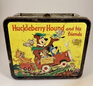 Vintage 1961 Huckleberry Hound And Friends Quick Draw Mcgraw Metal Lunchbox