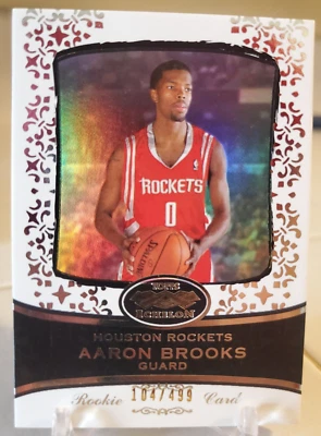 2007 Topps Echelon #/499 AARON BROOKS Rookie Card Houston ROCKETS OREGON SP HTF - Image 1 of 2