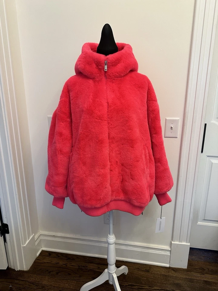 Chaqueta Abrigo Corto UGG Koko De Gran Tamaño Piel Sintética Suave Lujo NUEVA Foto 1 de 4