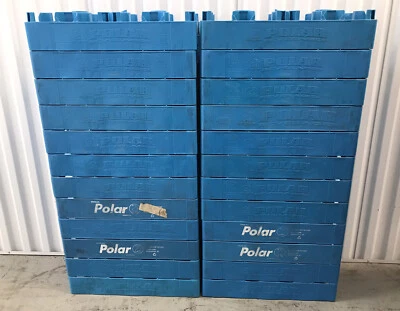 24 Lot POLAR Beverages Blue Plastic Carrier Crate Bottle Polar 2 Liter Carry - Image 1 of 4