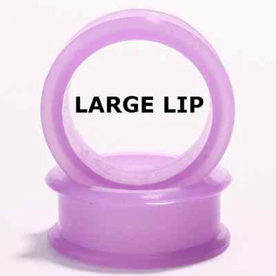 PAIR-LARGE FLARE SOFT Silicone Ear Skins-Ear Gauges-Soft Ear plugs-Ear Tunnels - Image 1 of 4