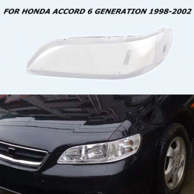 For Honda Accord 1998-2002 Left Headlight Lens Cover Transparent Car Accessories - Image 1 of 4