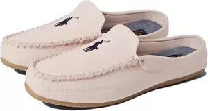 POLO RALPH LAUREN DALLINGTON TWILL MULE SLIPPER LIGHT PINK SIZE 8 - Picture 1 of 4
