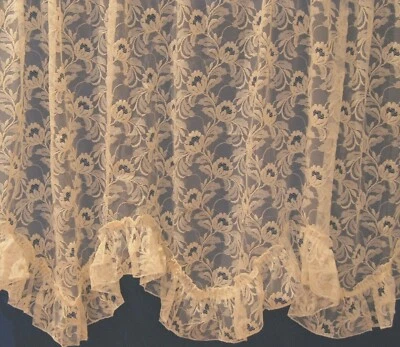 ROSA A FLOUNCE FLORAL TODO CREMA PANEL CORTINA BAÑO SALÓN DORMITORIO  Foto 1 de 4