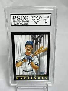 1991 FLEER PRO VISION DON MATTINGLY #11 YANKEES GRADED PSCG 10 GEM MINT - Picture 1 of 2