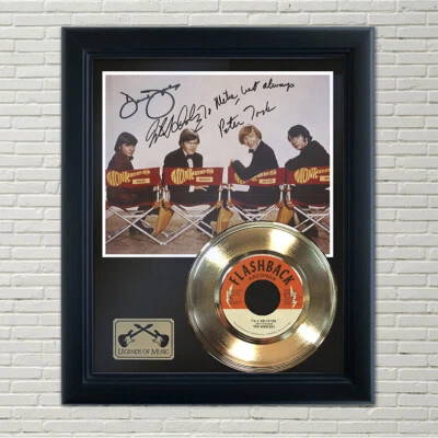 Monkees "I'm A Believer" Framed 45 Gold Record Reproduction Signatures - Image 1 of 4
