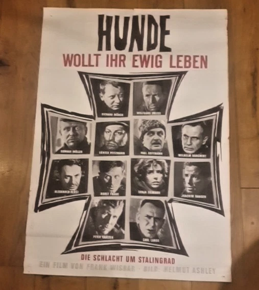 Rarität Original-Kinoplakat 50er/60er Jahre HUNDE WOLLT IHR EWIG LEBEN,84 x 60cm - Bild 1 von 4