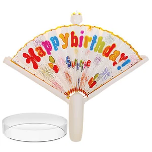 1pc Birthday Cake Candle Happy Birthday Surprise Fan Candle Creative Cake Topper - Picture 1 of 12