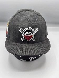 Pittsburgh Pirates Masked Logo Fitted Hat Full Corduroy Size 7 1/2 - Picture 1 of 6