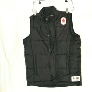Hudson's Bay Co Youth Boys Boys Olympics Canada Black Puffy Vest Size 7/8 - Picture 1 of 6