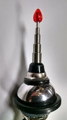 Antena de radio con punta roja estilo Hirschmann se adapta a Mercedes Benz años 50 y 60 Foto 1 de 4