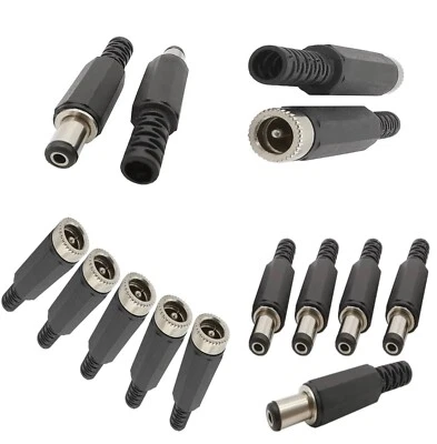 COPPIA CONNETTORI spinotto maschio femmina 5,5x2,1mm jack alimentazione DC - Immagine 1 di 4