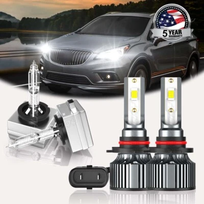 Para Para Buick Envision 2016 2017-2020 HID LED Faro Kit Alto / Bajo 6500K Foto 1 de 4