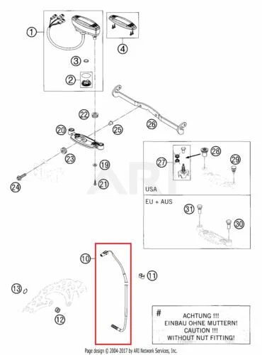 NEW OEM KTM 200 EXC 200EXC DIGITAL SPEEDOMETER CABLE Foto 1 de 1