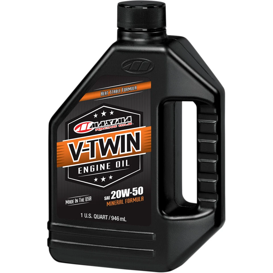 Máxima Racing Aceite V-Twin Moto 4 Tiempos Aceite Motor, 20W-50, 1 Qt, 30-06901 Foto 1 de 1