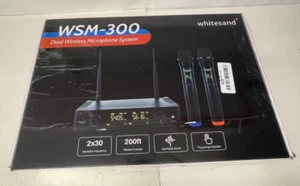 Sistema de micrófono inalámbrico UHF whitesand, juego de micrófono inalámbrico doble - Imagen 1 de 8