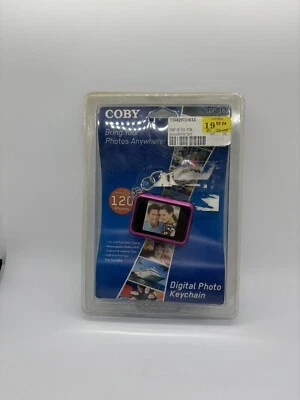 Coby Y2K Digital Photo Keychain DP-161 120 Photos Pink 1.5” LCD Display VTG Y2 - Image 1 of 3