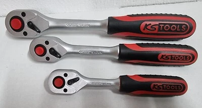 KS TOOLS Ratsche Umschaltknarre Vierkant (1/2 3/8 1/4 Zoll) Ratschenschlüssel