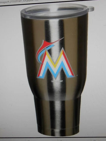 New Miami Marlins 32oz. Stainless Steel Keeper Tumbler Mug S71 Cover