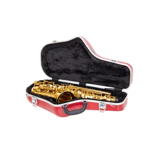 Crossrock Alto Saxophone Case | ABS Molded Hardshell-Detachable Strap-Red - Picture 1 of 8