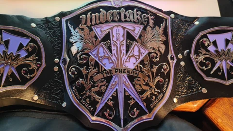 Custom made "PHENOM UNDERTAKER" Championship Belt Replica 4mm Zinc(non licensed) Cover