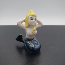 Vintage Blonde Mermaid Miniature Figurine Glossy Japanese collectable ornament
