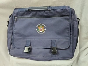 American Embassy Budapest Hungary Expandable Canvas Laptop Documents CarryallBag - Picture 1 of 7