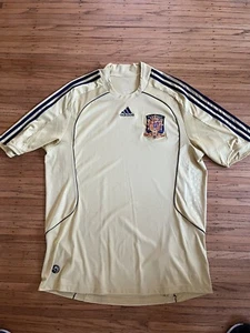 Camiseta de fútbol visitante España 2008 amarilla Adidas talla XL - Imagen 1 de 7