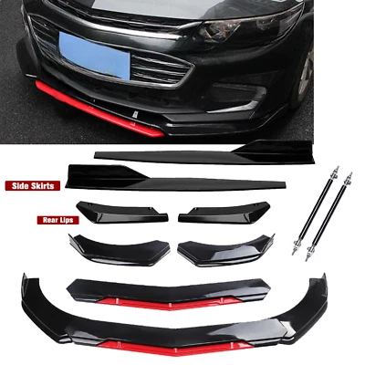 For Chevrolet Equinox Car Front Rear Bumper Lip Spoiler Splitter Gloss Black Foto 1 de 4