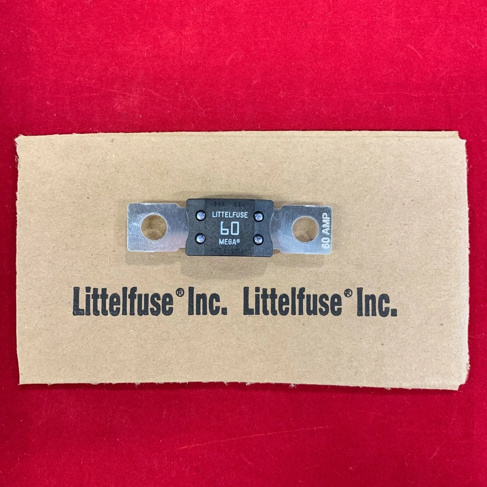 NUEVO OE Littelfuse Perno en Mega Fusible 60A 60 Amp Soplado Lento 32V 32 Voltios Envío Gratis Foto 1 de 1