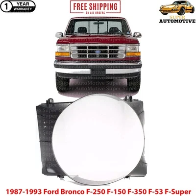 Cubierta del ventilador para Ford Bronco F-250 F-150 F-350 F-53 F-Super 1987-1993 Foto 1 de 4