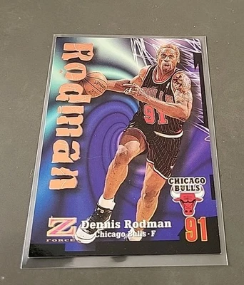 DENNIS RODMAN NBA CARD SKYBOX Z-FORCE 1997-98 HOLO # 91 BULLS PISTONS SPURS - Bild 1 von 4