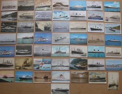 SHIPPING Steamers, Military, Merchant etc, Job Lot of 50x Old Postcards 1900-60s - Image 1 of 3