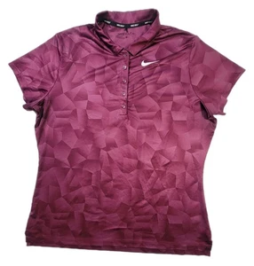 Polo Nike Golf Dri Fit donna taglia XL motivo geometrico manica corta - Foto 1 di 8