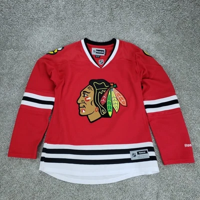 Camiseta deportiva de hockey Reebok Chicago Blackhawks para mujer talla mediana roja blanca negra Foto 1 de 4