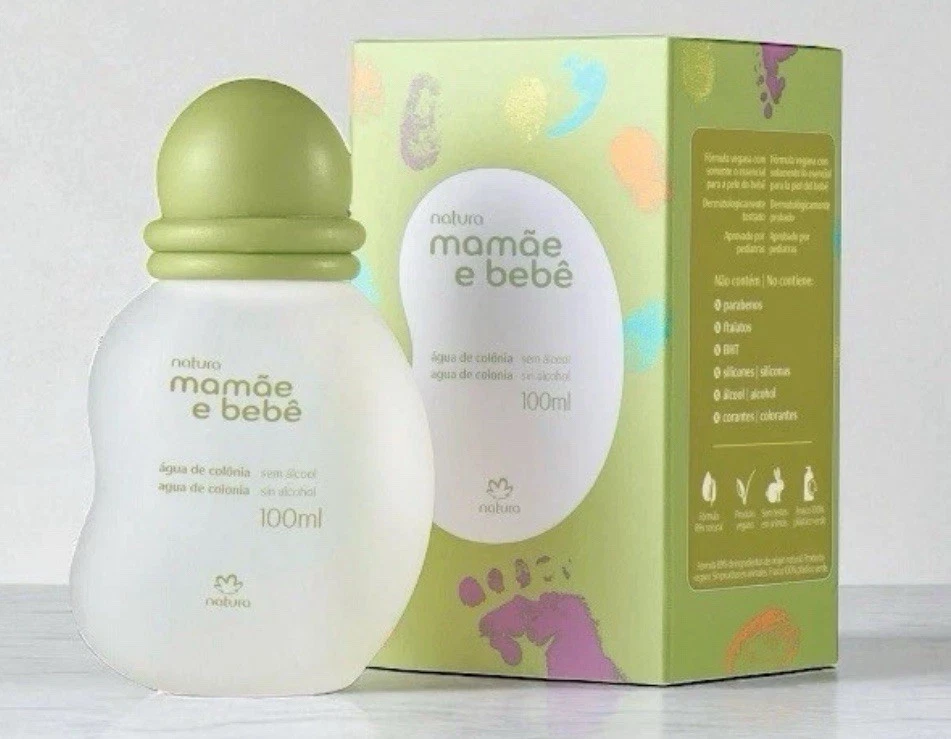 Colonia para bebé Natura Mamãe e Bebê 100 ml | Verde original | Sin alcohol | Vegano Foto 1 de 1